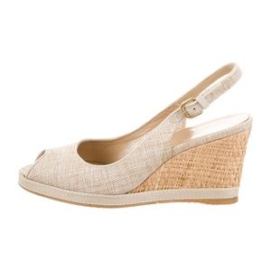Stuart Weitzman Beige Wedges, size 6.5